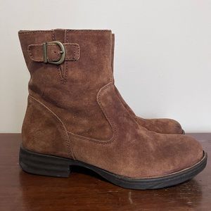Born Eila Boots Distressed Rust Suede Size 10M